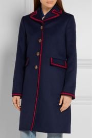 Gucci - Embroidered wool coat at Net A Porter